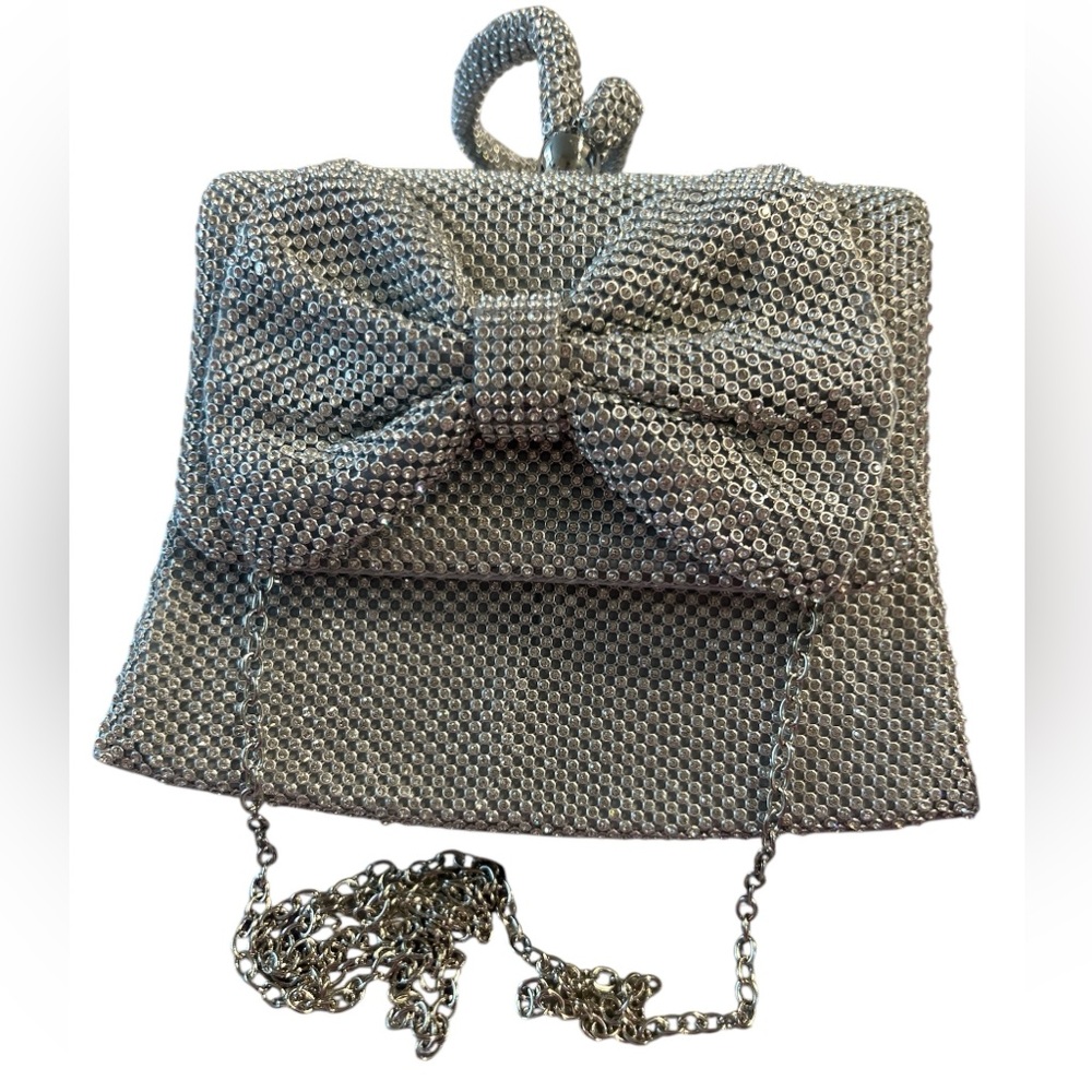 Silver Bag With a Removable Strap